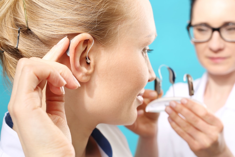 Woman with Hearing Aids