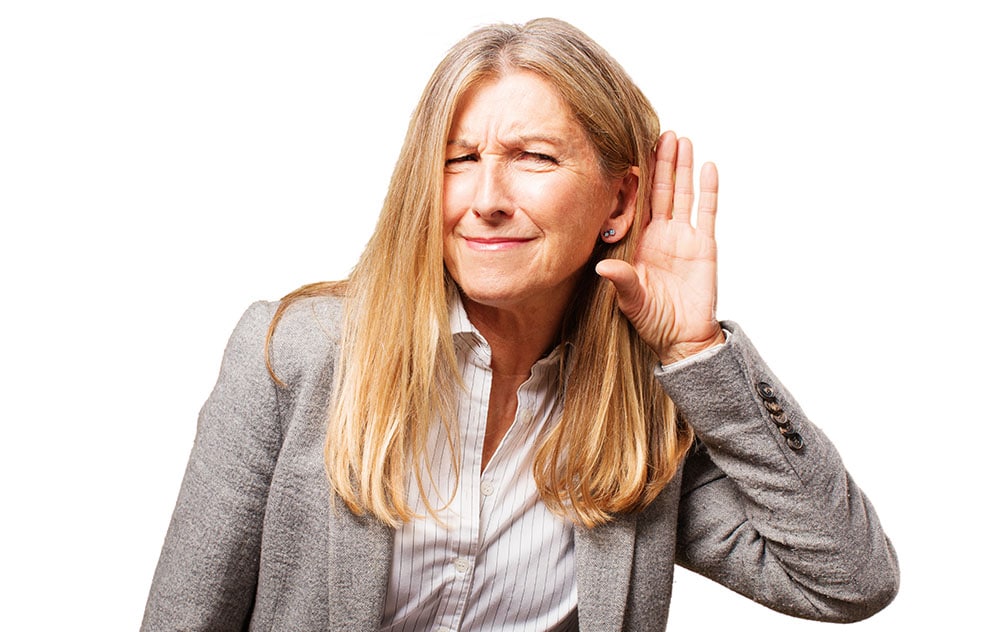 Elderly Woman with Hearing Loss